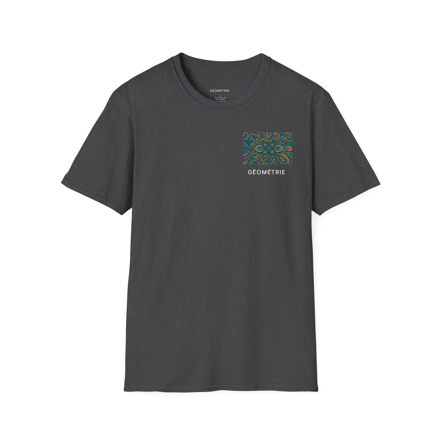 Geo Pattern Unisex Softstyle T-Shirt | Casual Everyday Tee, Graphic Shirt, Gift for Him/Her, Trendy Wear, Artsy Style (Pattern 04)