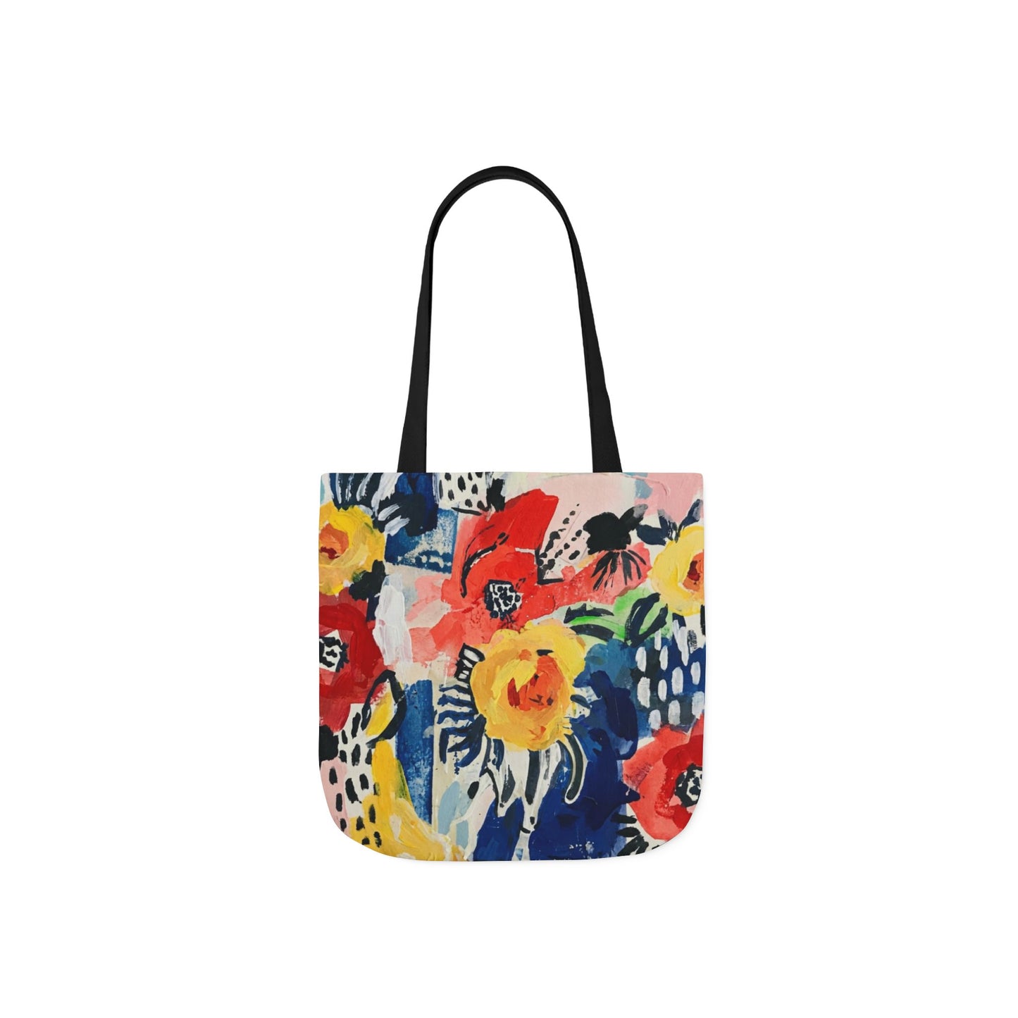 Abstract Flora Tote Bag with 5-Color Straps