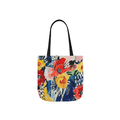 Abstract Flora Tote Bag with 5-Color Straps