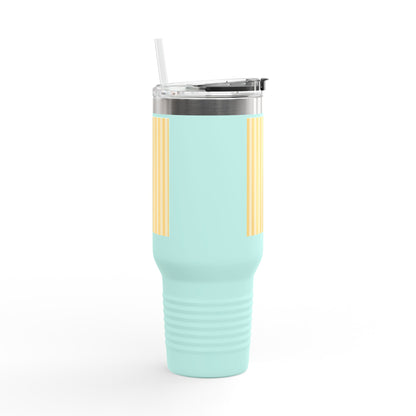 Buttercup Stripe 40oz Insulated Travel Mug