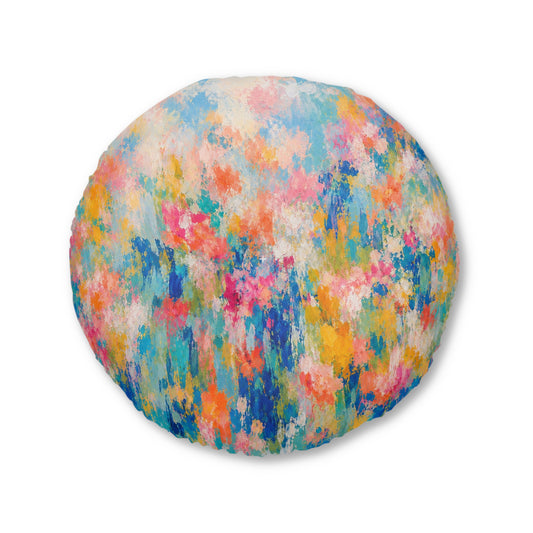 Chromatic Meadow Tufted Floor Pillow