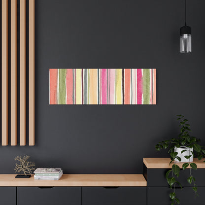 Summer Stripe Stretched Canvas Wall Art