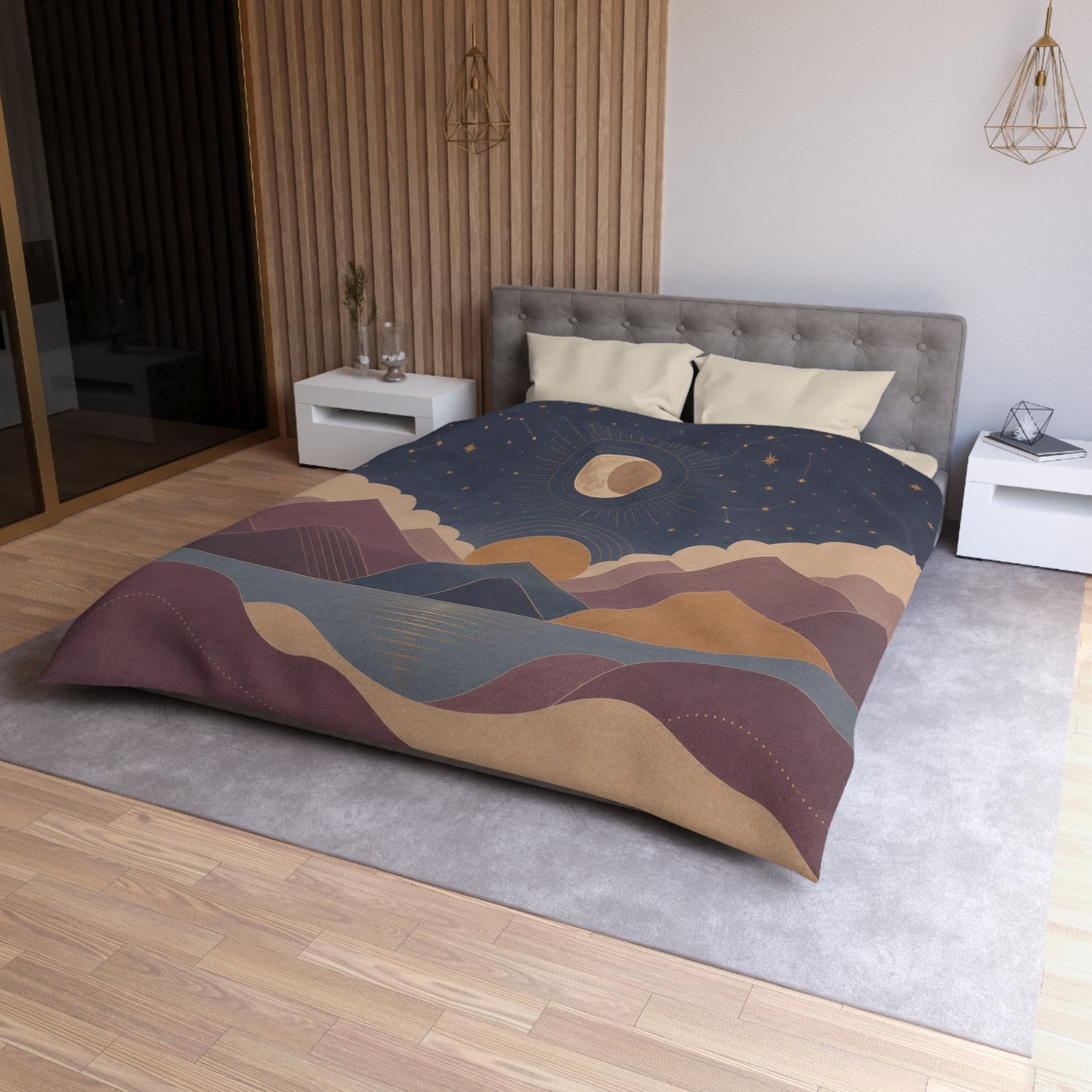 Celestial Vale Microfiber Duvet Cover