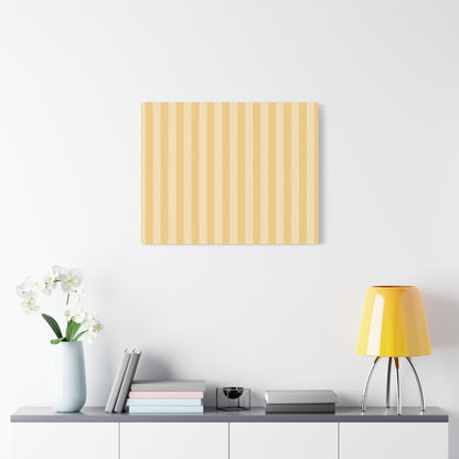 Buttercup Stripe Stretched Canvas Wall Art