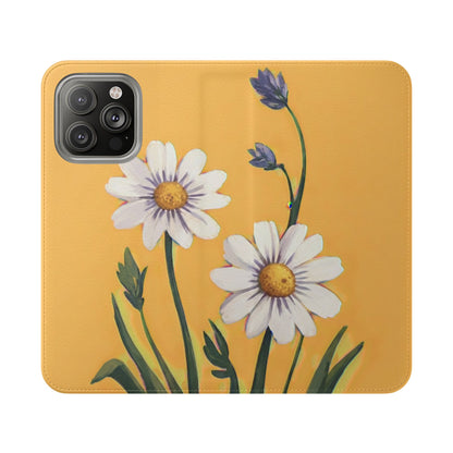 Spring Daisies Vegan Leather Flip Case
