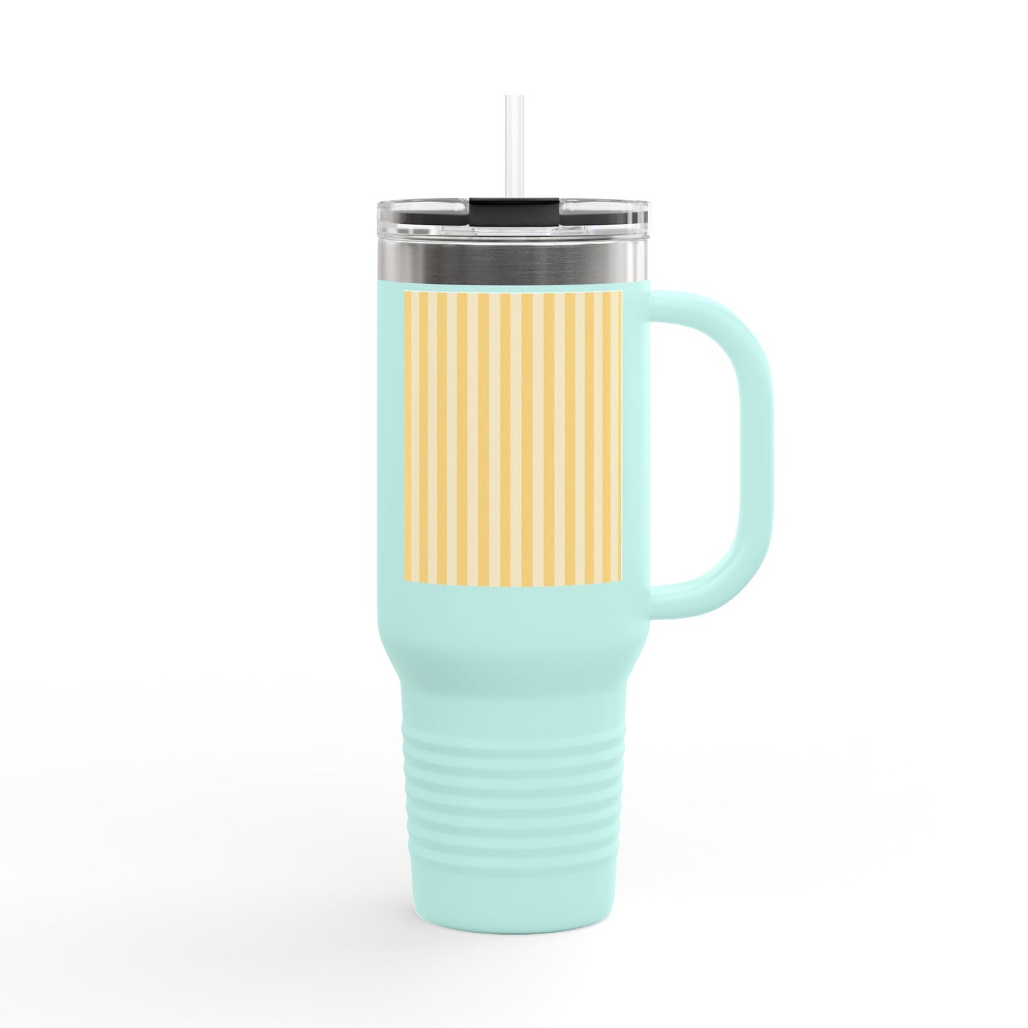 Buttercup Stripe 40oz Insulated Travel Mug