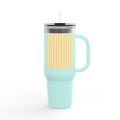 Buttercup Stripe 40oz Insulated Travel Mug