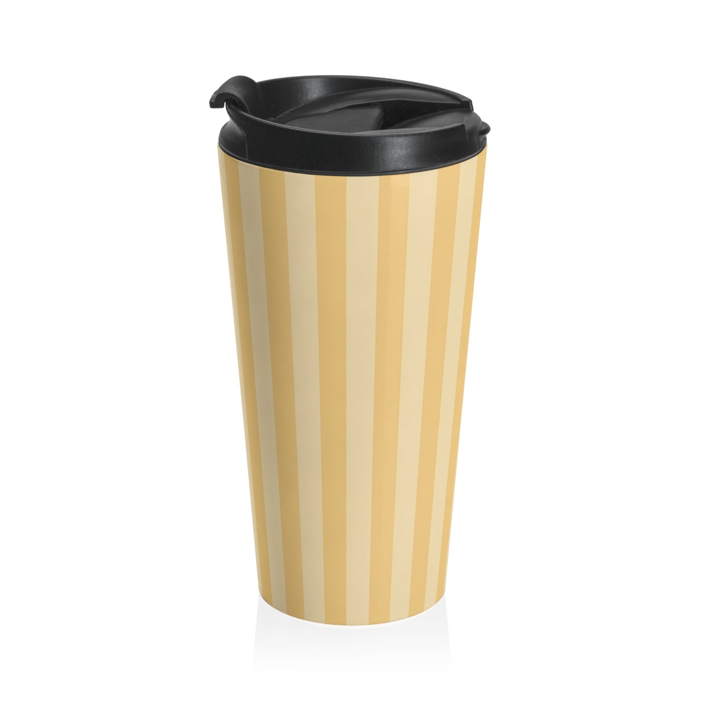 Buttercup Stripe Stainless Steel Travel Mug