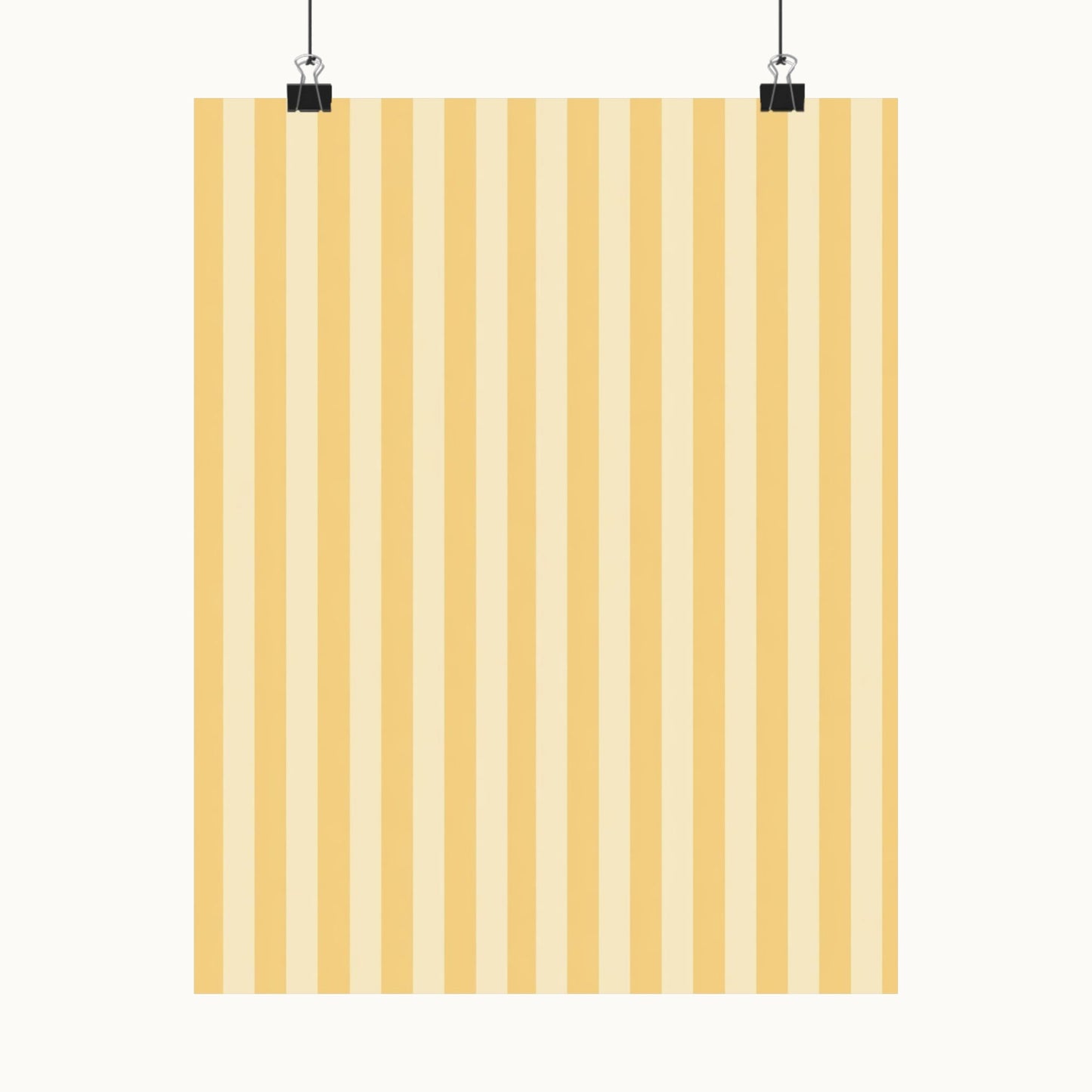 Buttercup Stripe Art Poster