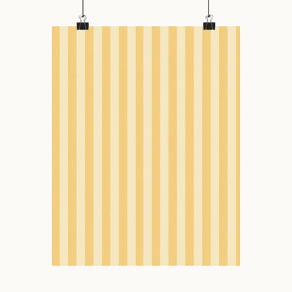 Buttercup Stripe Art Poster
