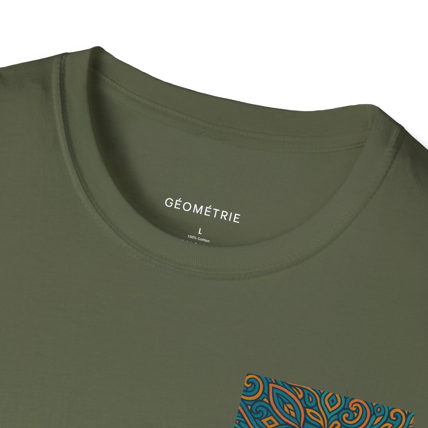 Geo Pattern Unisex Softstyle T-Shirt | Casual Everyday Tee, Graphic Shirt, Gift for Him/Her, Trendy Wear, Artsy Style (Pattern 04)