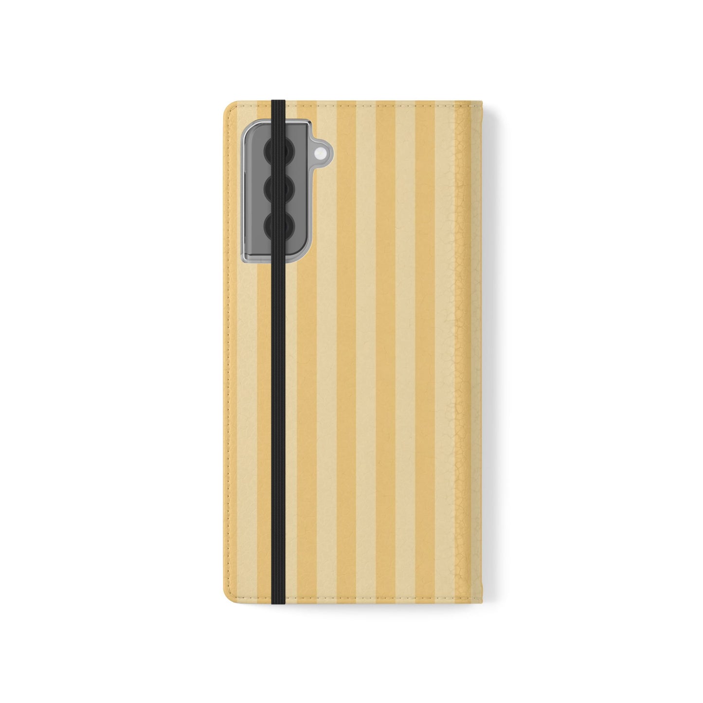 Buttercup Stripe Vegan Leather Flip Case