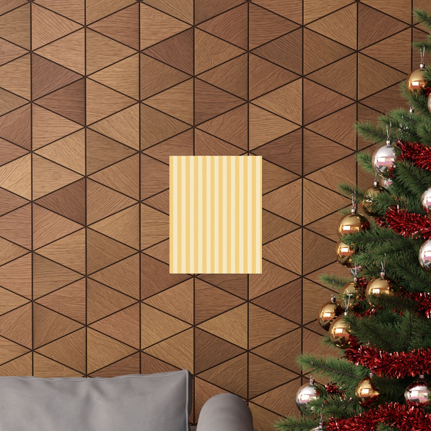 Buttercup Stripe Art Poster