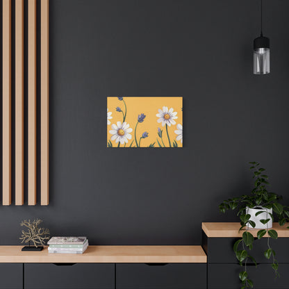 Spring Daisies Stretched Canvas Wall Art
