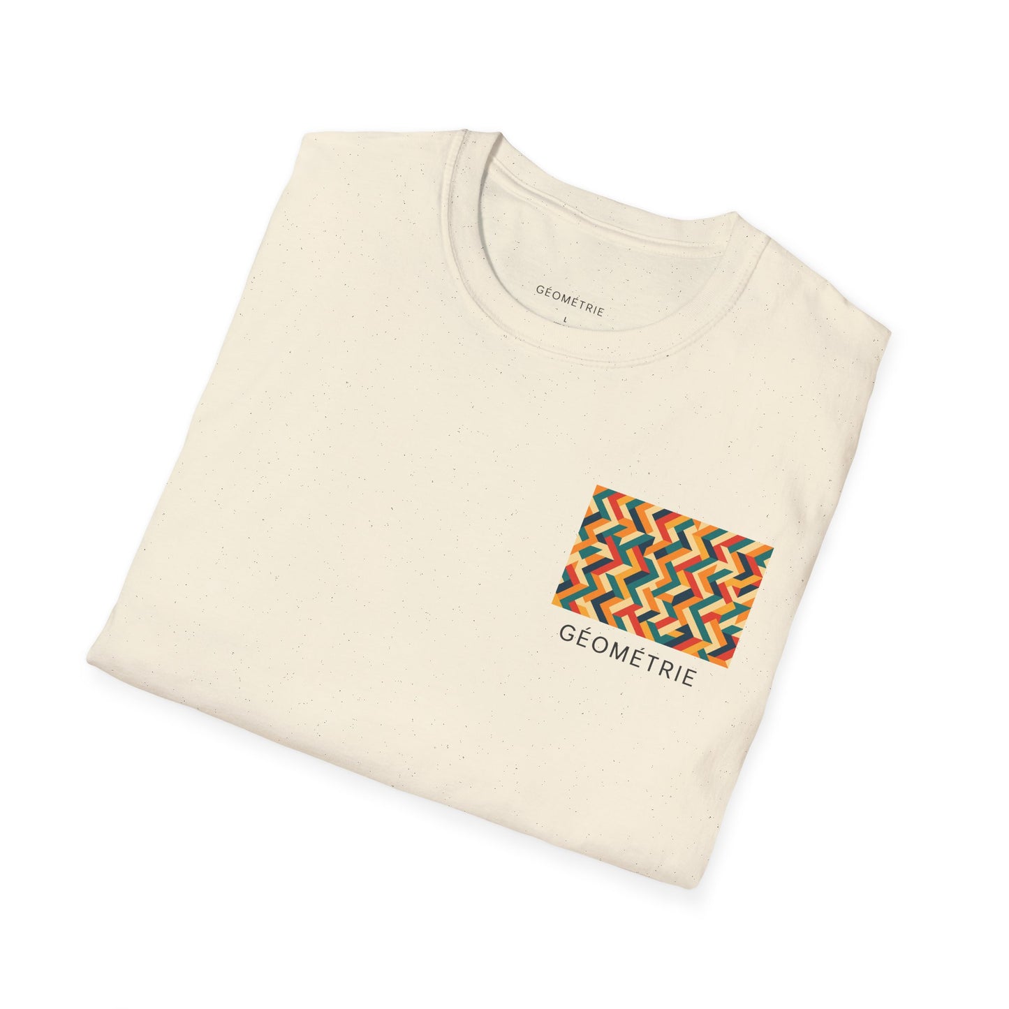 Geometric Pattern Unisex Softstyle T-Shirt, Casual Wear, Gift for Him/Her, Summer Fashion, Art-Inspired Tee