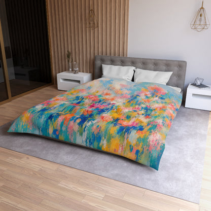 Chromatic Meadow Microfiber Duvet Cover