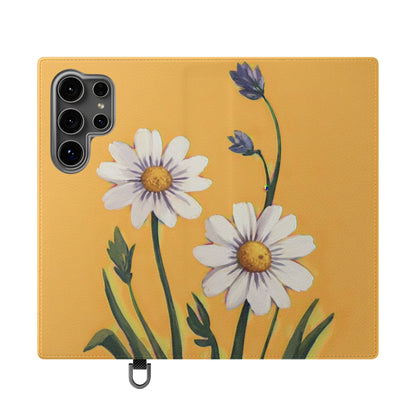 Spring Daisies Vegan Leather Flip Case
