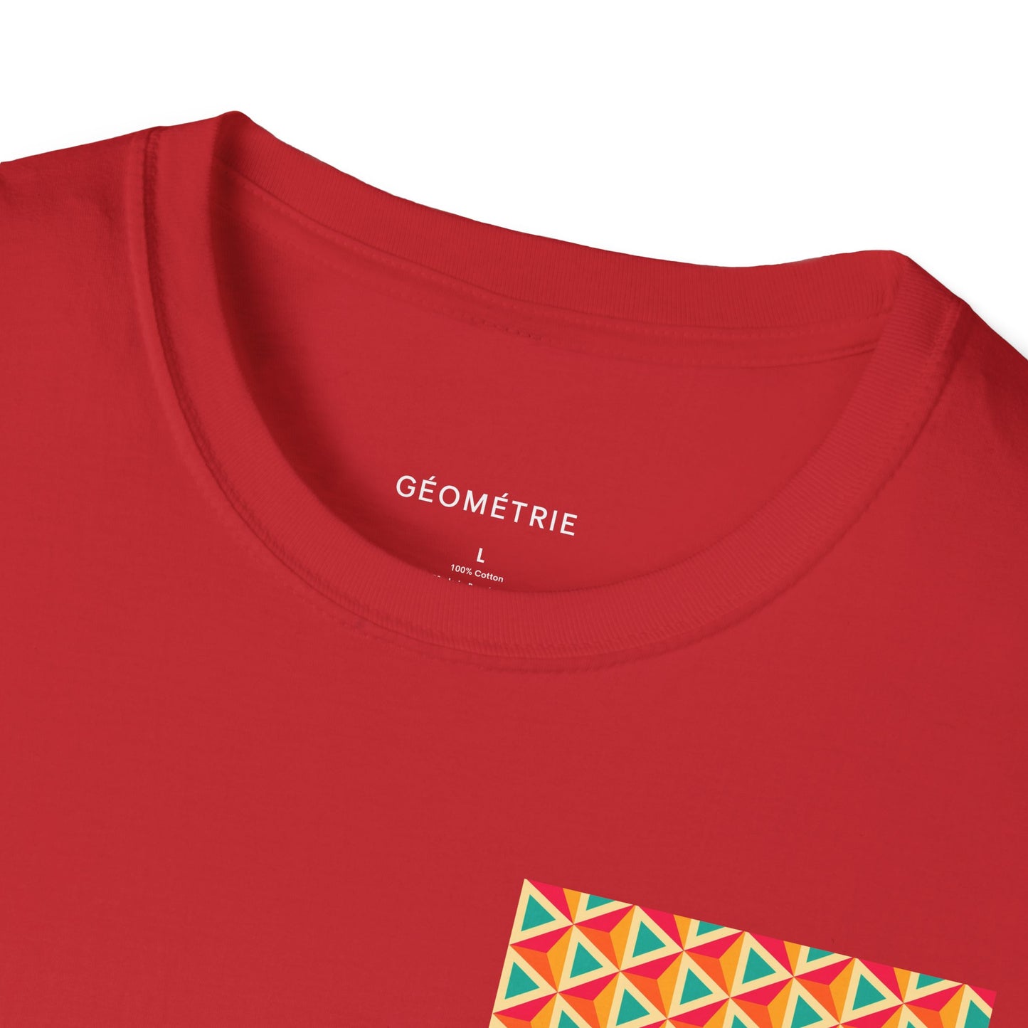 Geometric Pattern Unisex Softstyle T-Shirt, Casual Tee, Gift for Him/Her, Summer Wear, Trendy Streetwear, Cool Graphic Tee