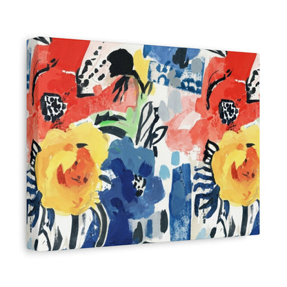 Abstract Flora Stretched Canvas Wall Art
