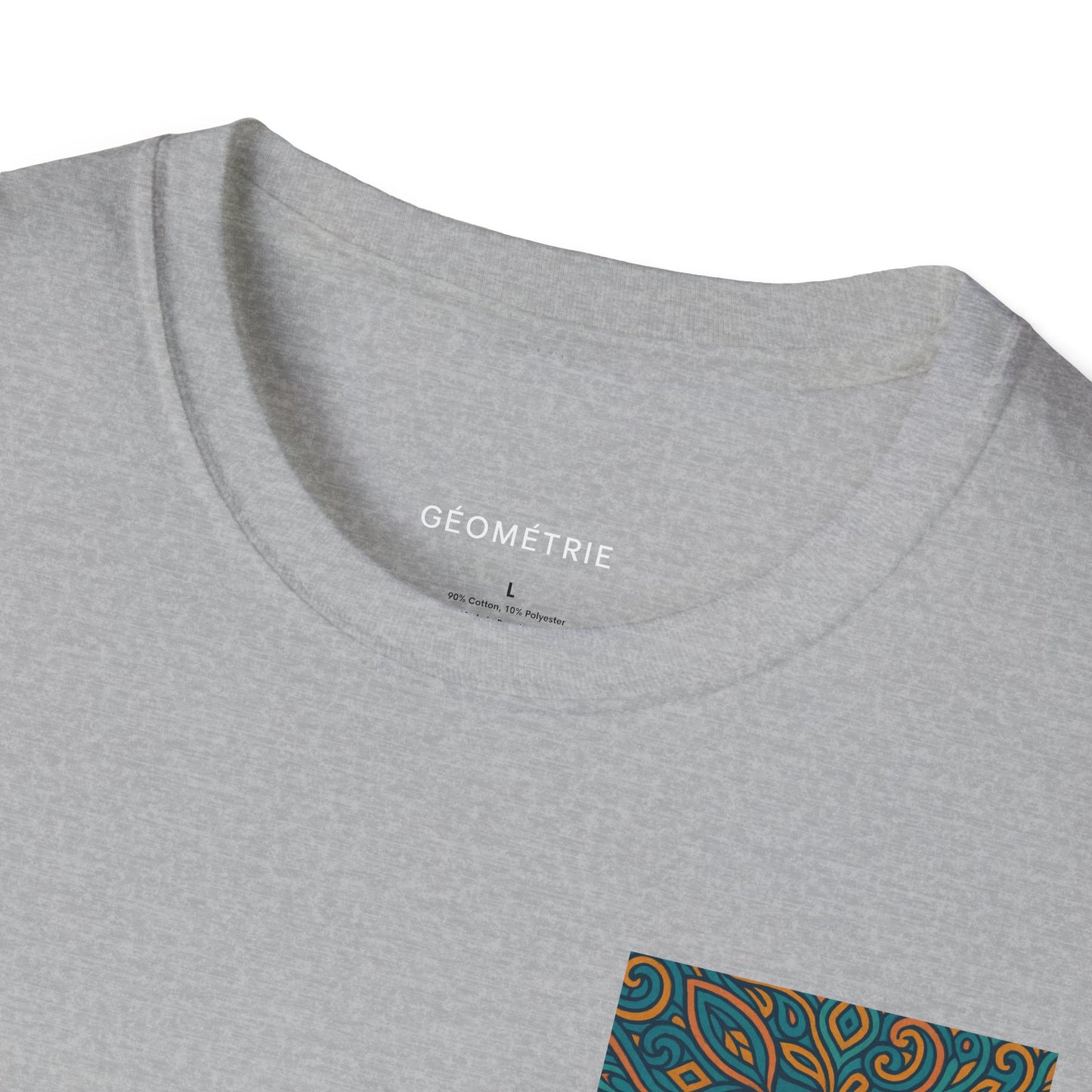 Geo Pattern Unisex Softstyle T-Shirt | Casual Everyday Tee, Graphic Shirt, Gift for Him/Her, Trendy Wear, Artsy Style (Pattern 04)
