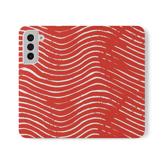 Scarlet Tide Vegan Leather Flip Case