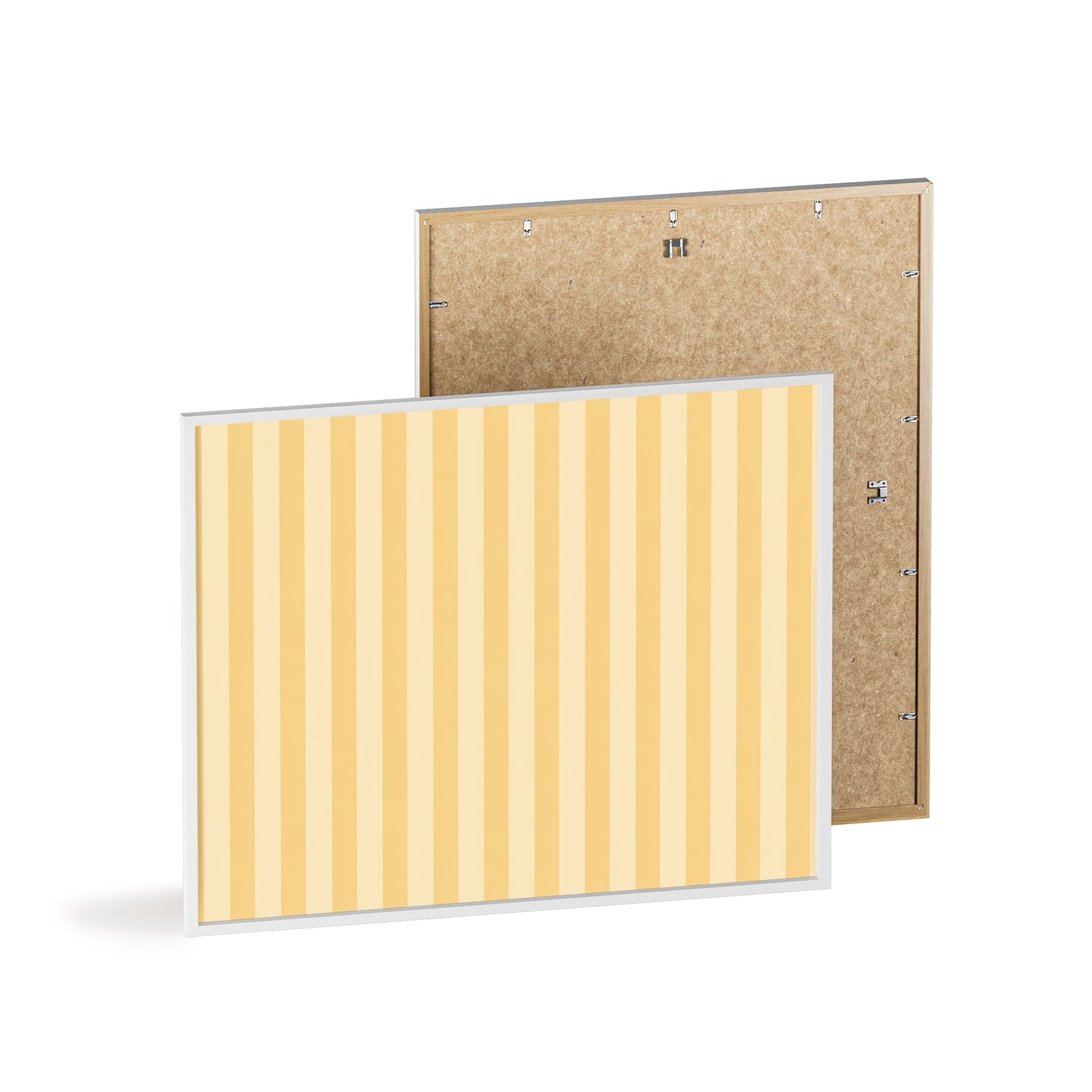 Buttercup Stripe Wood Framed Posters