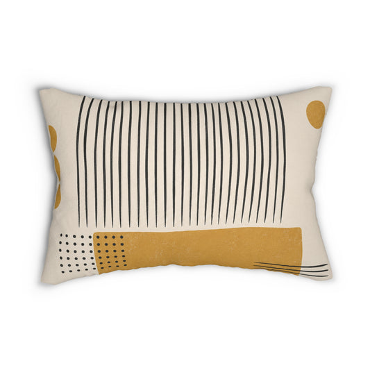 Ochre Cadence Rectangular Throw Pillow