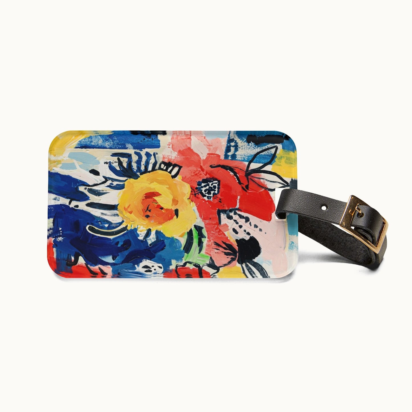 Abstract Flora Luggage Tag