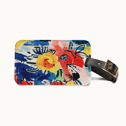 Abstract Flora Luggage Tag