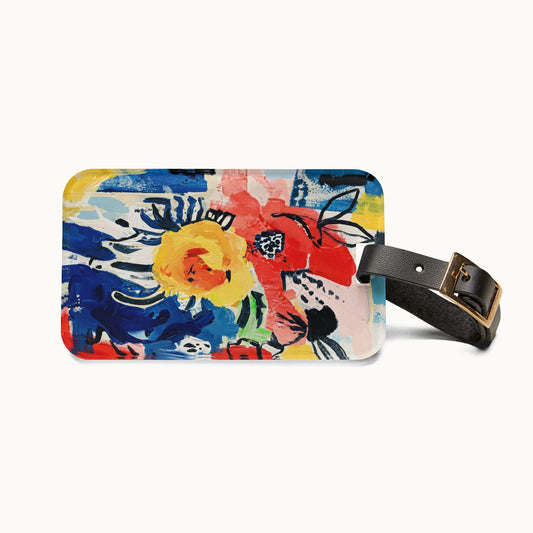 Abstract Flora Luggage Tag