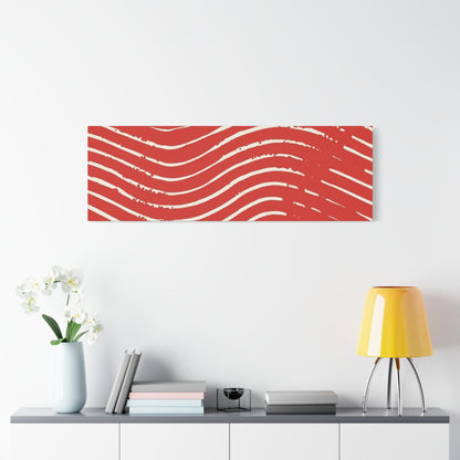 Scarlet Tide Stretched Canvas Wall Art