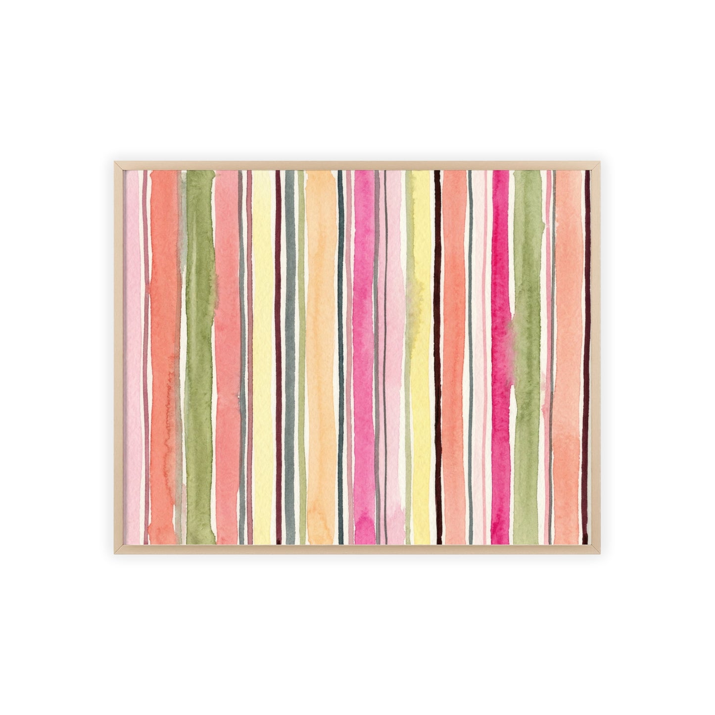 Summer Stripe Wood Framed Posters