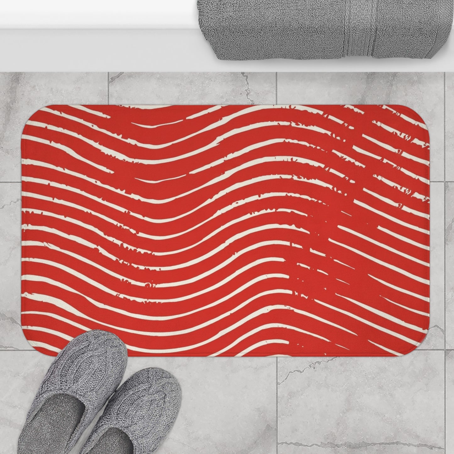 Scarlet Tide Bath Mat