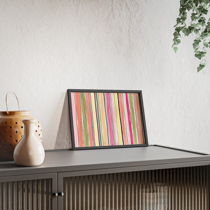 Summer Stripe Wood Framed Posters