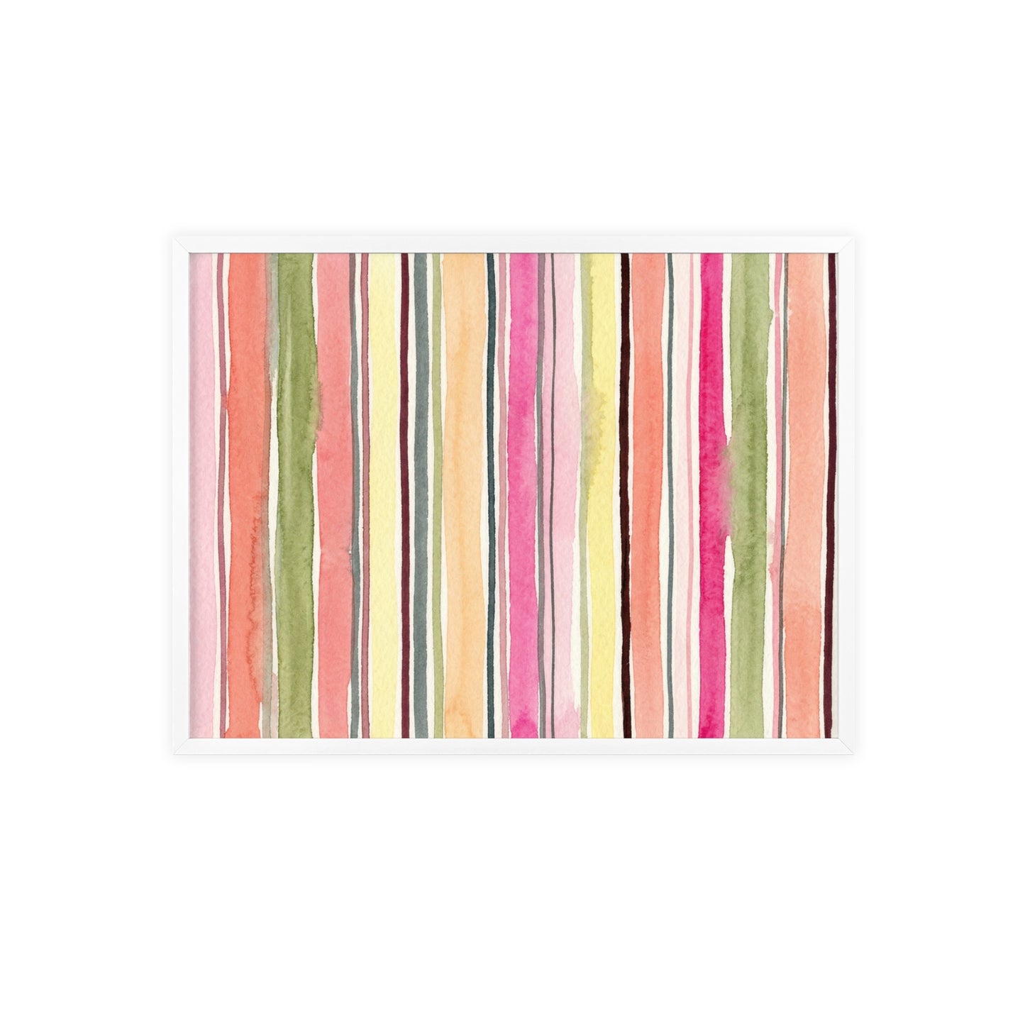Summer Stripe Wood Framed Posters