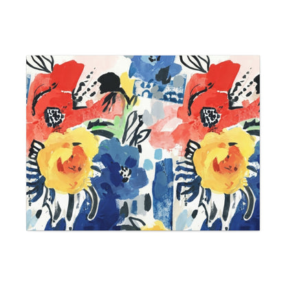 Abstract Flora Stretched Canvas Wall Art