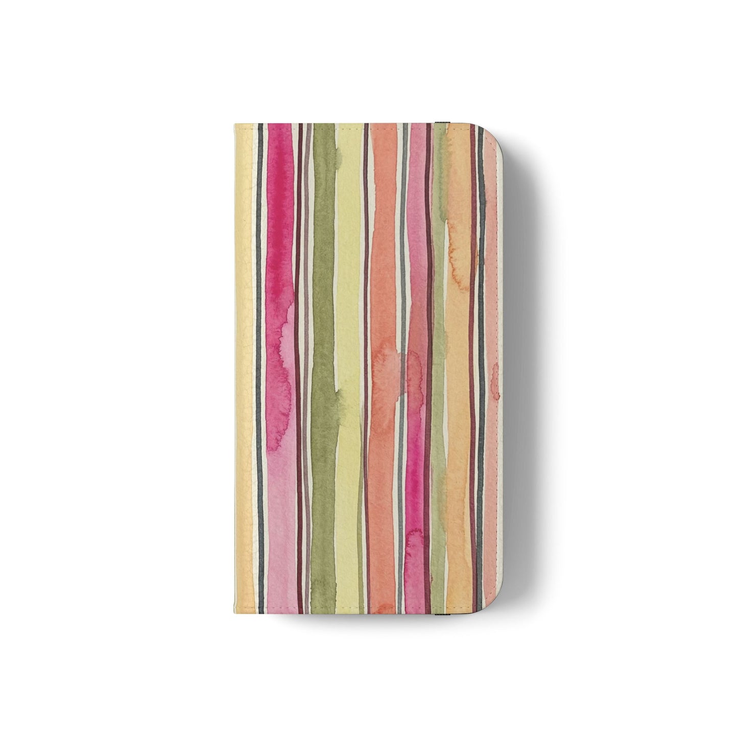 Summer Stripe Vegan Leather Flip Case