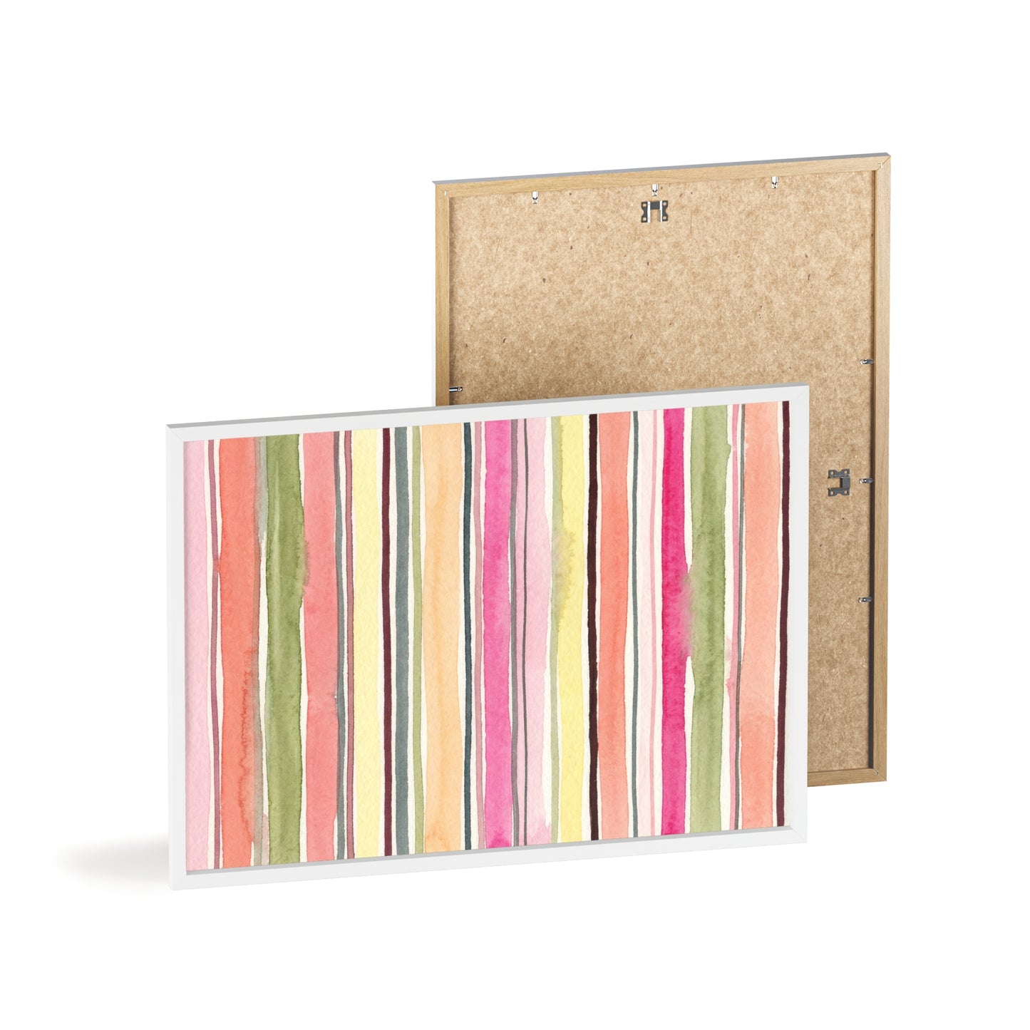 Summer Stripe Wood Framed Posters