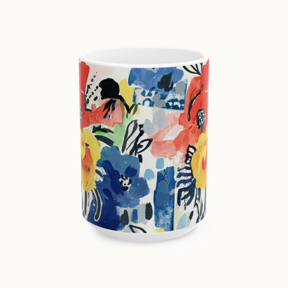 Abstract Flora Ceramic Mug