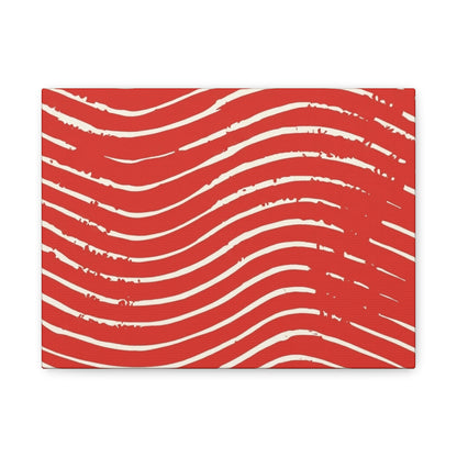 Scarlet Tide Stretched Canvas Wall Art