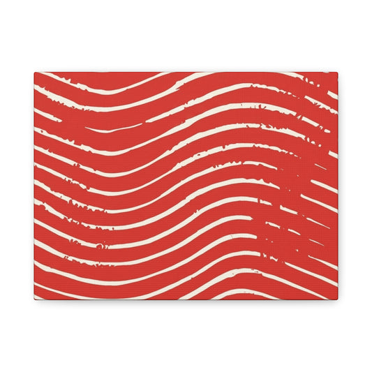 Scarlet Tide Stretched Canvas Wall Art