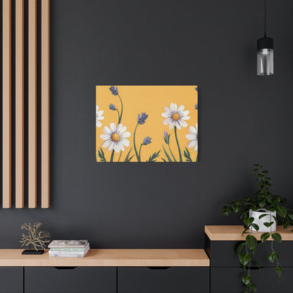 Spring Daisies Stretched Canvas Wall Art