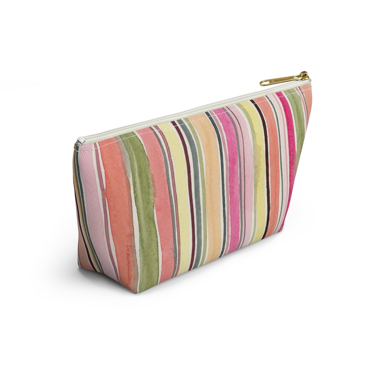 Summer Stripe Accessory Pouch with T-bottom