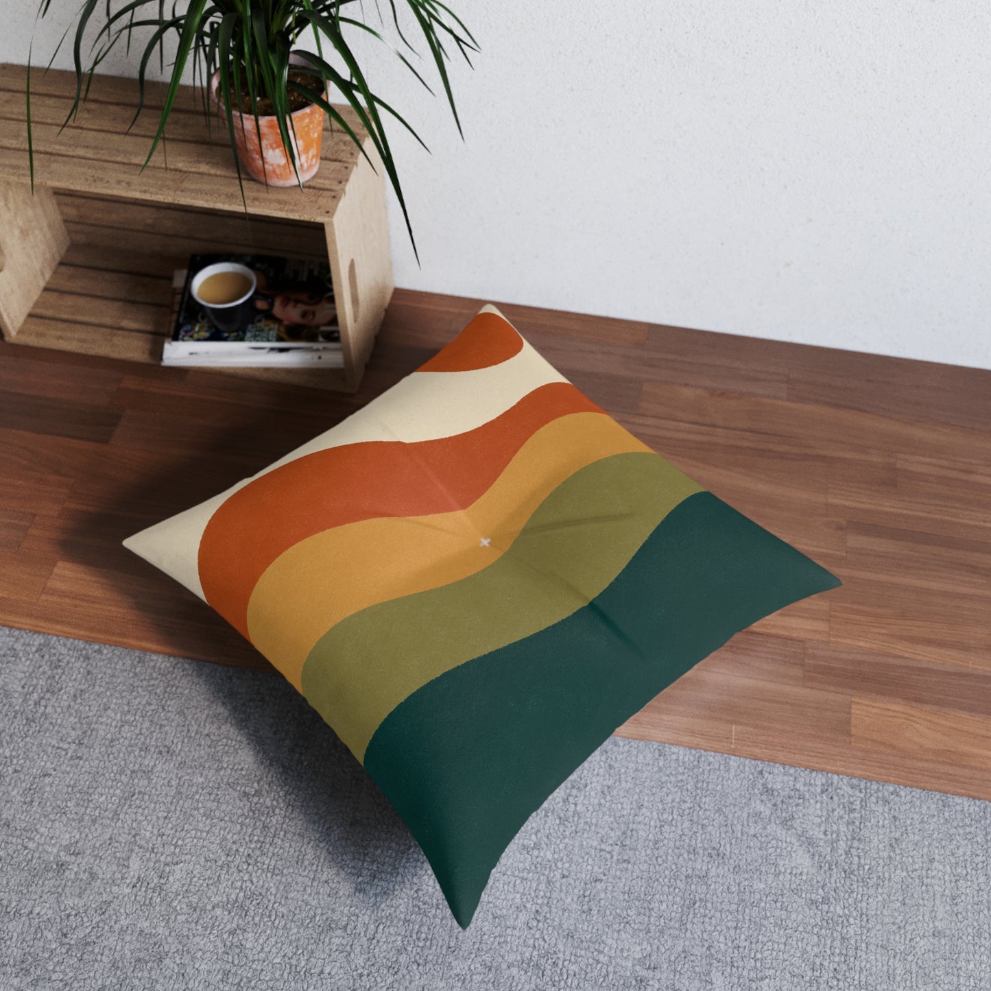 Square Tufted Floor Pillow — Square