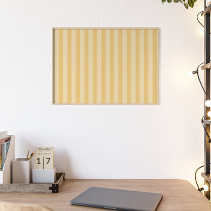 Buttercup Stripe Wood Framed Posters