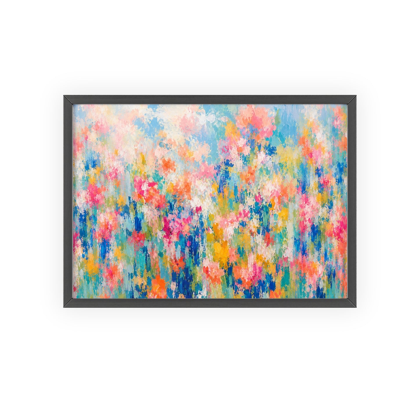 Chromatic Meadow Wood Framed Posters