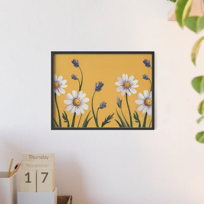 Spring Daisies Wood Framed Posters