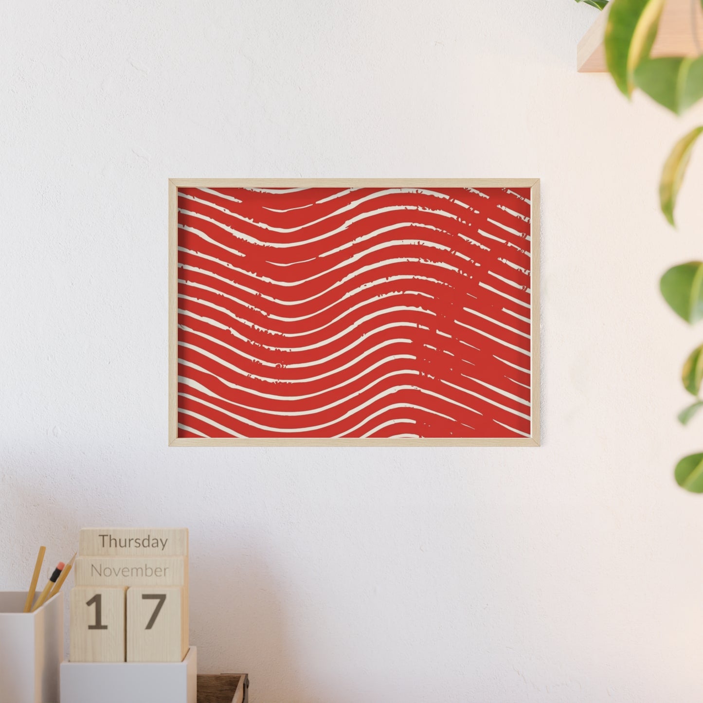 Scarlet Tide Wood Framed Posters