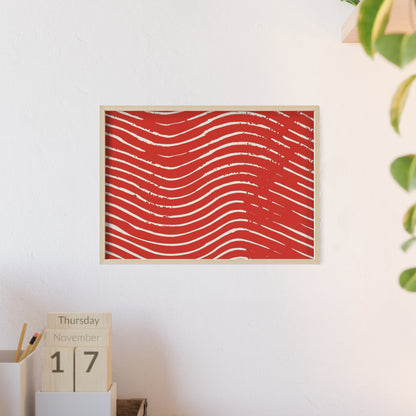 Scarlet Tide Wood Framed Posters