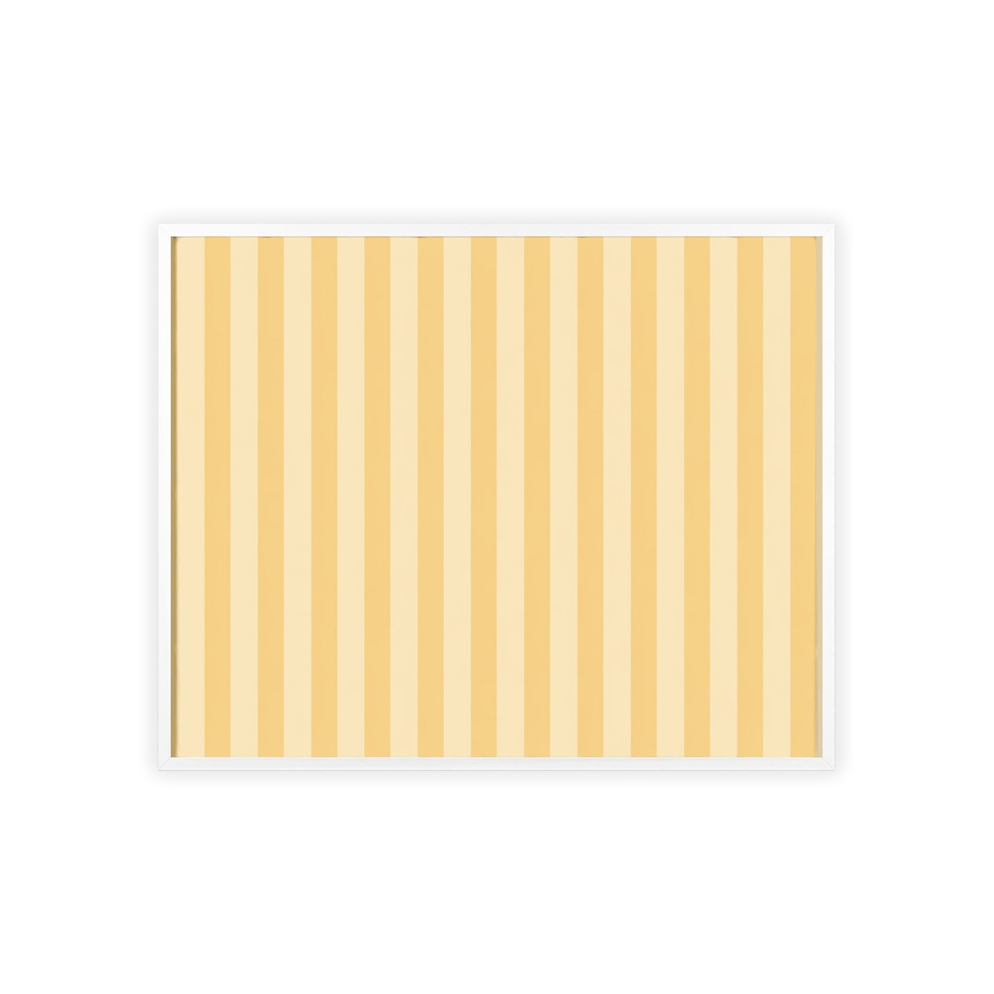 Buttercup Stripe Wood Framed Posters